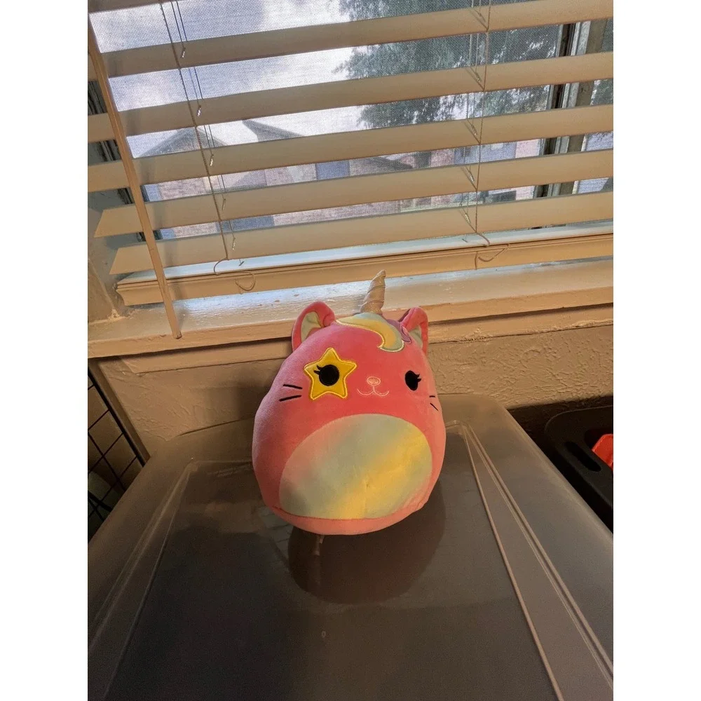 Squishmallows‎ 8 Inch Sienna the Caticorn Star Eye Rainbow Plush Toy Kellytoy